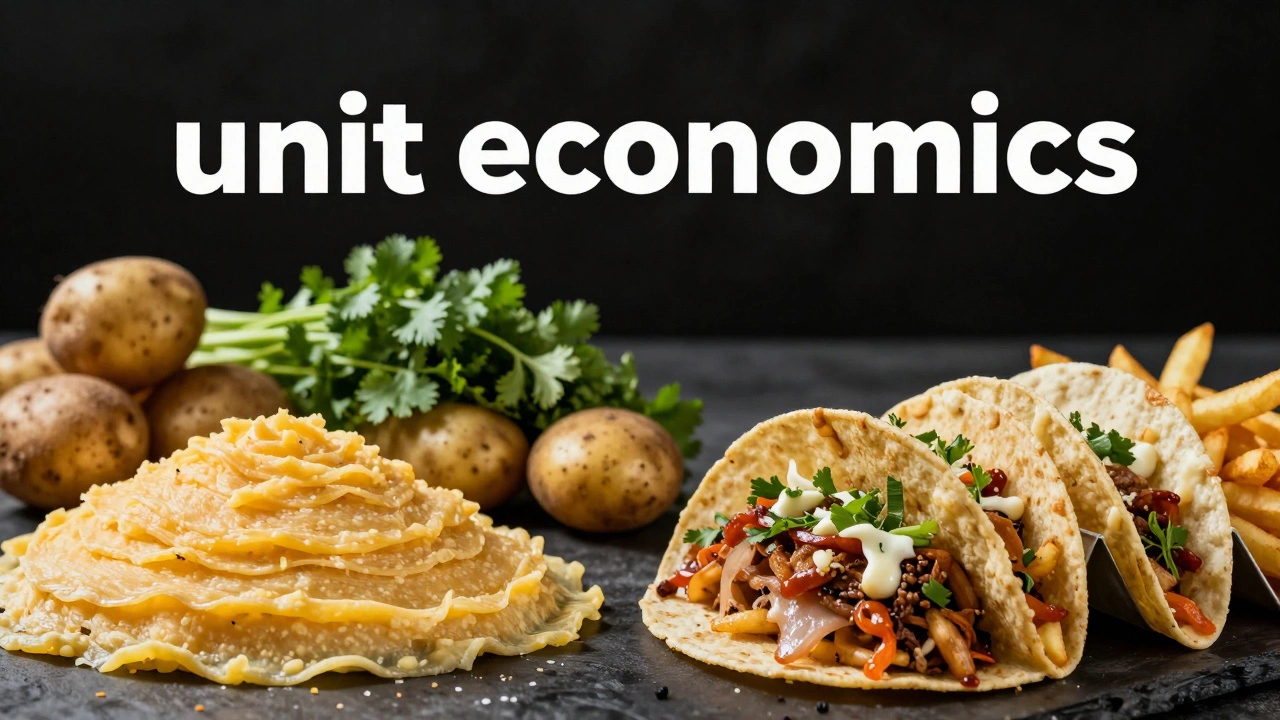 Comparison of raw low-cost ingredients and high-value finished gourmet food.
