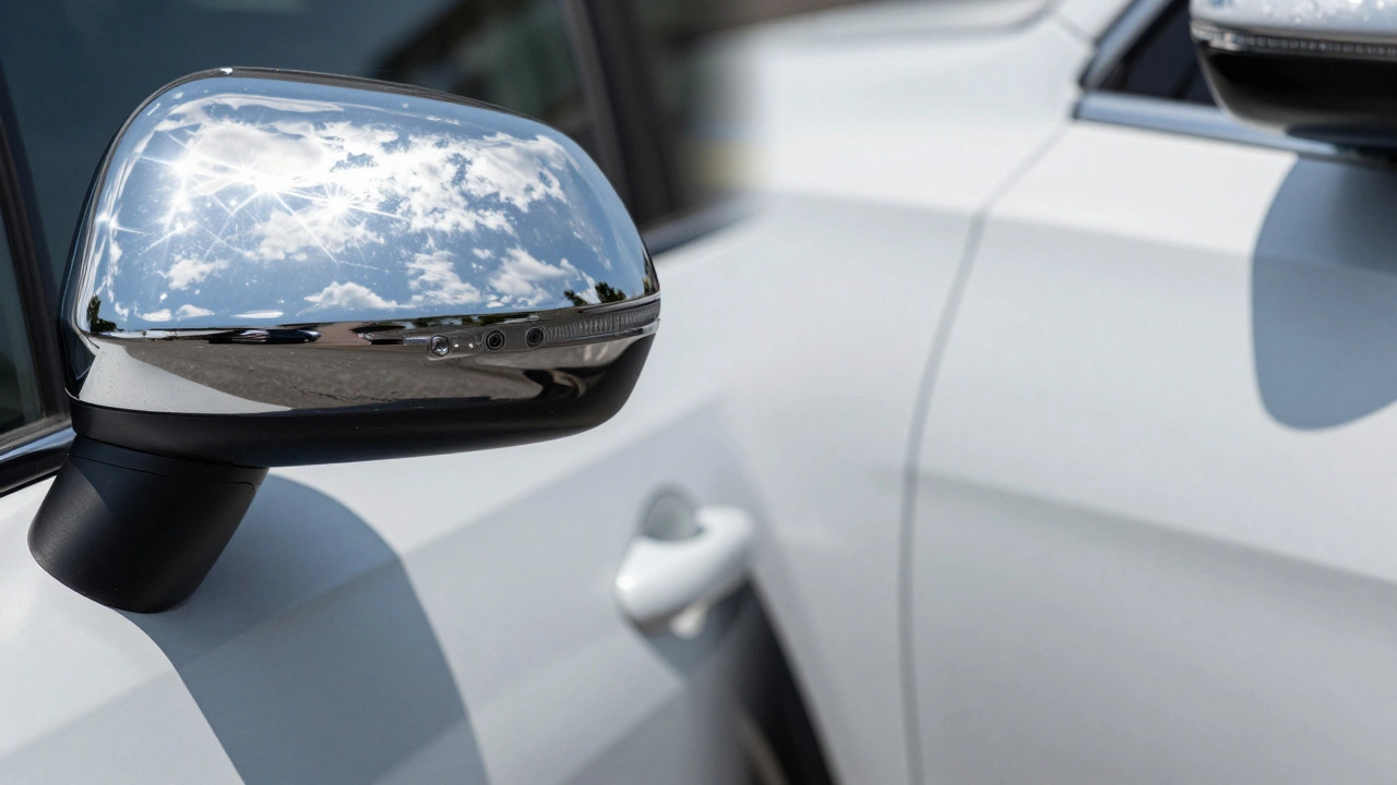 Chrome vs matte car paint finishes under sunlight