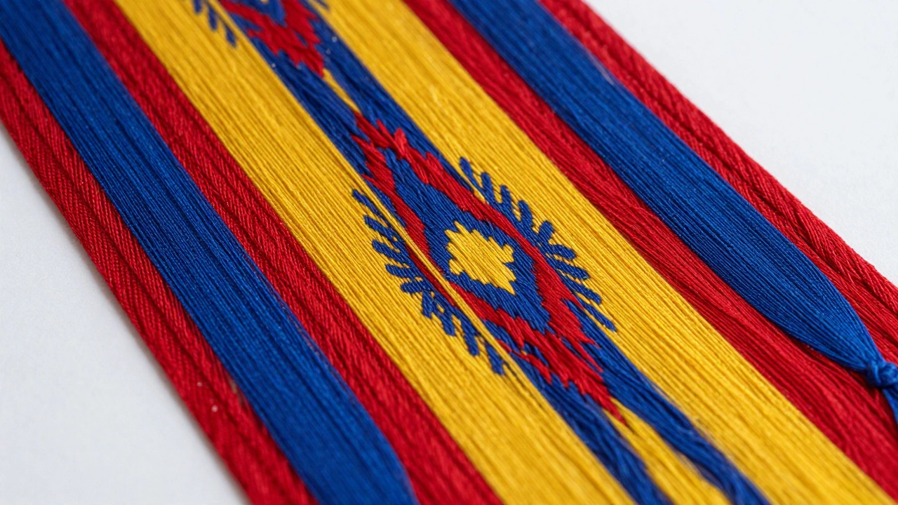 Dyed Patola silk threads for ikat
