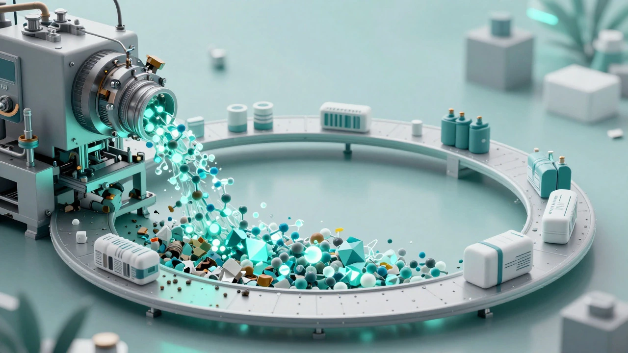 Circular economy plastic recycling concept