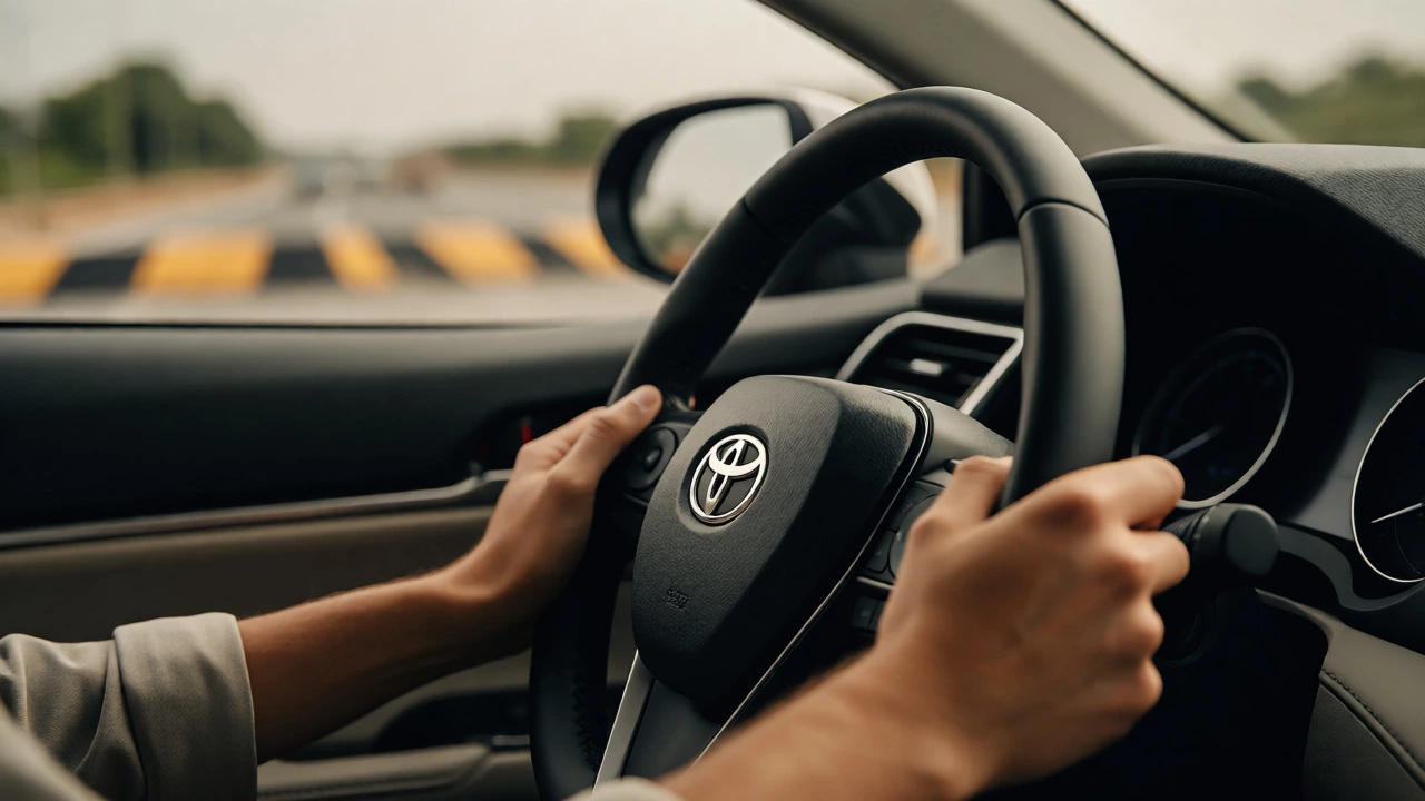 Interior view of Toyota Camry cabin showing comfort and smooth ride